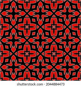 fondo de patrón abstracto repetible.Perfecto para la moda, el diseño textil, la tela con una temática bonita, el papel de pared, el papel envolvente, los tejidos y la decoración del hogar. color negro y rojo.