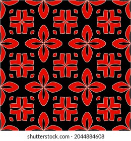 repeatable abstract pattern background.Perfect for fashion, textile design, cute themed fabric, on wall paper, wrapping paper, fabrics and home decor. black and red color.