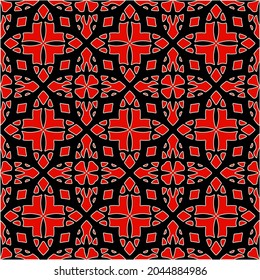 repeatable abstract pattern background.Perfect for fashion, textile design, cute themed fabric, on wall paper, wrapping paper, fabrics and home decor. black and red color.