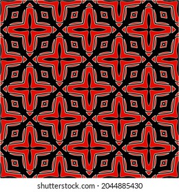 fondo de patrón abstracto repetible.Perfecto para la moda, el diseño textil, la tela con una temática bonita, el papel de pared, el papel envolvente, los tejidos y la decoración del hogar. color negro y rojo.