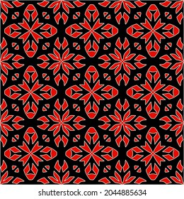 repeatable abstract pattern background.Perfect for fashion, textile design, cute themed fabric, on wall paper, wrapping paper, fabrics and home decor. black and red color.