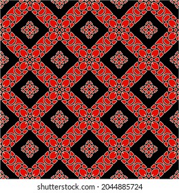 repeatable abstract pattern background.Perfect for fashion, textile design, cute themed fabric, on wall paper, wrapping paper, fabrics and home decor. black and red color.