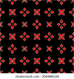 repeatable abstract pattern background.Perfect for fashion, textile design, cute themed fabric, on wall paper, wrapping paper, fabrics and home decor. black and red color.