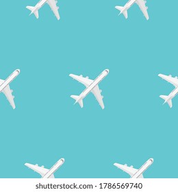 Repeatable air plane seamless patterns graphic background. Textile ornament texture wallpaper collection. Vector illustration design.