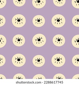 Repeatable backdrop, endless pattern. Funny girl visage
