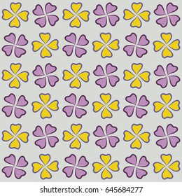 Repeatable background with flowers for website, wallpaper, textile printing, texture, editable, in vector