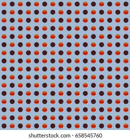 Repeatable circles, dots pattern. Colorful / multicolor texture with circles. Duotone (tricolor) polkadots