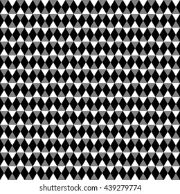 Repeatable contrasty geometric pattern. Mosaic of triangles within squares