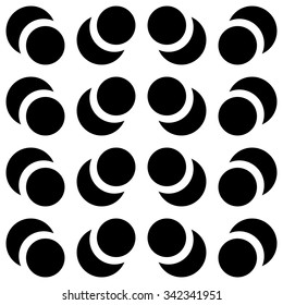 Repeatable contrasty pattern with alternating, intersecting circles.