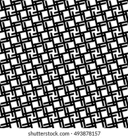 Repeatable geometric grid, mesh pattern. Monochrome abstract texture.