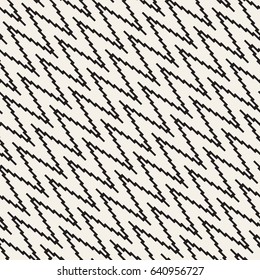 Repeatable geometric grid texture. Vector seamless mesh pattern. Monochrome zigzag edgy lines abstract background
