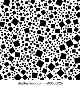 Repeatable geometric pattern with scattered, random shapes
