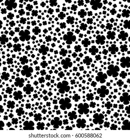 Repeatable geometric pattern with scattered, random shapes