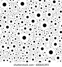 Repeatable geometric pattern with scattered, random shapes