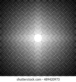 Repeatable grid mesh of irregular jagged, wavy lines. Abstract monochrome texture / patern