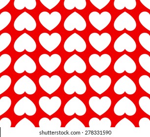 Repeatable heart pattern, heart background, vector.