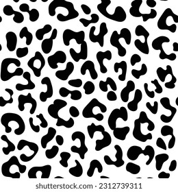 Repeatable leopard print pattern vector illustration.