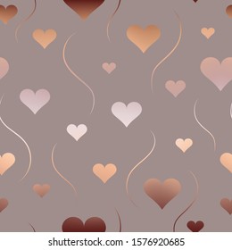 Repeatable luxurious ornamental. Elegant marble hearts. Seamless pattern. Endless background for design gift pack, wrapping paper, gift wrapper, wallpaper, interior, prints, surface, package, textile