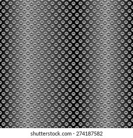 Repeatable metal pattern. Sheet of abstract perforated, punched metal surface.