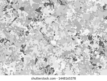 Repeatable monochrome pattern of arctic camouflage