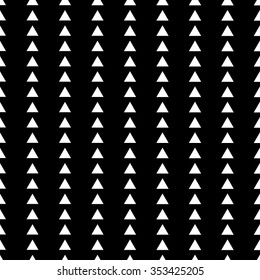 Repeatable, monochrome pattern / background with triangles. Simple, seamless geometric background.