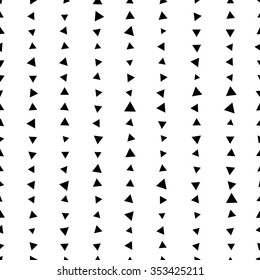 Repeatable, monochrome pattern / background with triangles. Simple, seamless geometric background.