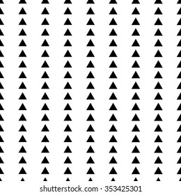 Repeatable, monochrome pattern / background with triangles. Simple, seamless geometric background.