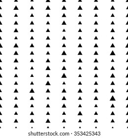 Repeatable, monochrome pattern / background with triangles. Simple, seamless geometric background.