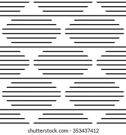 Repeatable monochrome pattern w/ horizontal, straight lines clipped in squares.