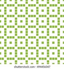 Repeatable mosaic pattern with geometric structure of squares