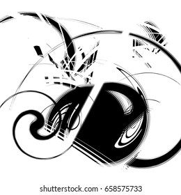 Repeatable pattern with random shapes. Abstract geometric illustration.