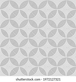 Repeatable pattern with spiral, swirl, twirl shape