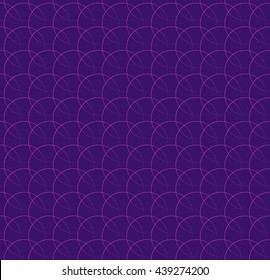 Repeatable pattern w/ interlocking circles, rings. Regular monochrome seamless geometric pattern.