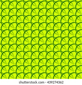 Repeatable pattern w/ interlocking circles, rings. Regular monochrome seamless geometric pattern.