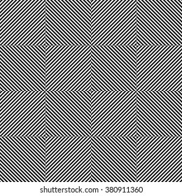 Repeatable pattern w/ squares. Great contrast, alternating black-white segments.