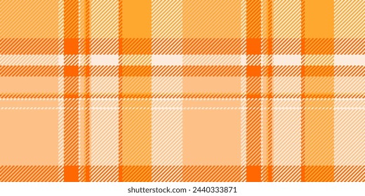 Repeatable patterns fabric texture textile, form seamless background check. 30s tartan vector plaid pattern in orange and light color.