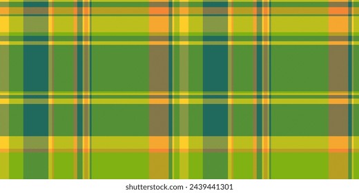 Repeatable patterns textile texture pattern, formal tartan vector background. Fuzzy fabric seamless plaid check in lime and teal color.
