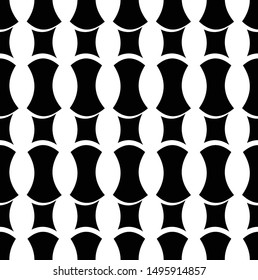 Repeatable, seamless geometric pattern. Overlapping deform, distort shapes background, texture