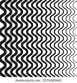 Repeatable wavy, zigzag effect. Vector illustration. EPS 10.