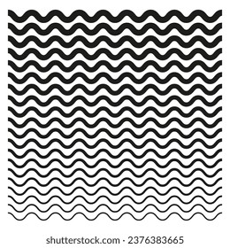 Repeatable wavy, zigzag effect. Vector illustration. EPS 10.