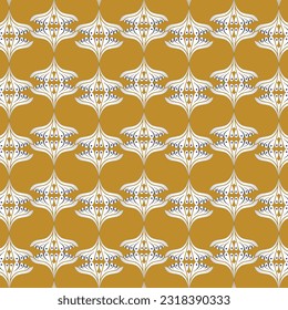 repeated abstract pattern with brown background