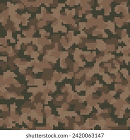 Repeated Black Color Geometric Military Textile.  Dark Seamless Graphic Vector Soldier Print. Brown Repeated Grunge Digital Combat Design. Green Graphic Camouflage Art. 