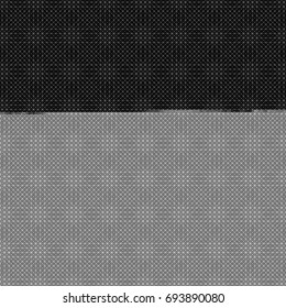 Repeated black mini triangles on white background. Triangular shapes wallpaper. Seamless surface pattern with diagonal, horizontal stripes. Grid motif. Digital paper for print. Crossed lines. Vector.