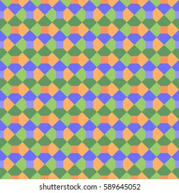 Repeated black polygons on white background. Symmetric geometric figures wallpaper. Seamless surface pattern design with pentagons and squares. Tiles motif. Digital paper for textile print. Vector art