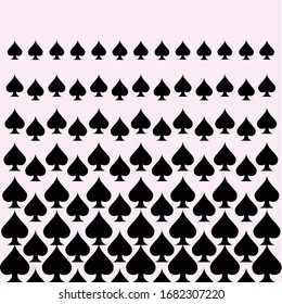 Repeated Black Spade Simple Background