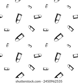 Repetidas viñetas de cromo en blanco y negro, fondo o Fondo de pantalla de patrones sin fisuras.