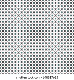 Repeated blue squares abstract background. Minimalist seamless surface pattern with geometric ornament. Simple modern print. Checkered wallpaper. Vector art