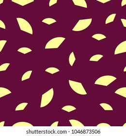  Repeated broken shapes. Abstract seamless geometric semicircle pattern.