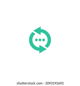 Repeated Chat Simple Modern Logo Vector and Stock Images