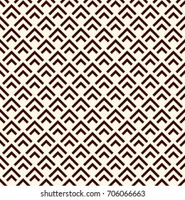 Repeated chevrons abstract wallpaper. Asian traditional ornament with scallops. Mountain stamp motif. Seamless surface pattern with scales. Modern japanese style digital paper, textile print. Vector